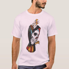 Tattoo aigle vautour tete de mort crane old school t shirt