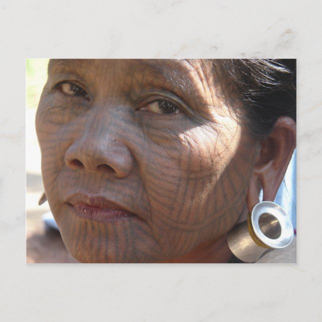 Tattoo Ansikte Vykort (Framsida)