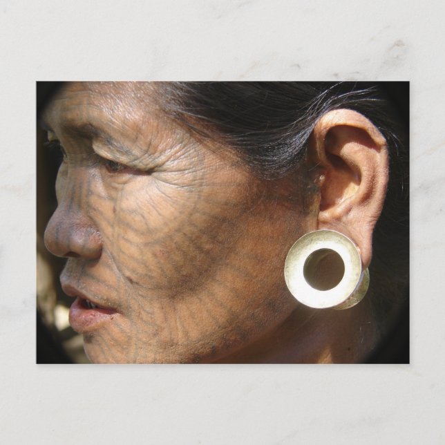 Tattoo Ansikte Vykort (Framsida)