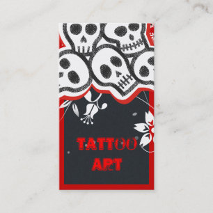 Tattoo Art Affärskort-Döskallar Visitkort