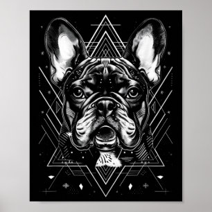 Tattoo Art Fransk Bulldog Geometric Bulldog Art_1 Poster