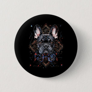 Tattoo Art Fransk Bulldog-kombination Knapp