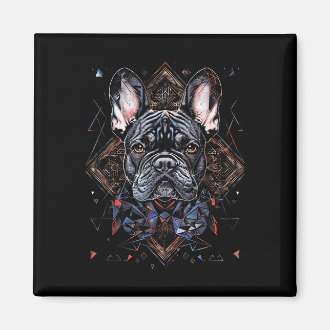 Tattoo Art Fransk Bulldog-kombination Magnet (Framsidan)