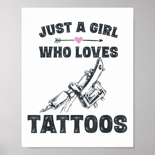 Tattoo Art ger flickvän, bara en flicka som Kärlek Poster (Framsidan)