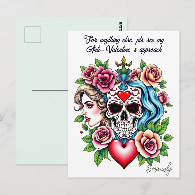 Tattoo art inspirerade till anpassningsbarna unise vykort (Fram/baksida)
