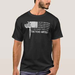 Tattoo Artist American USA flagga Vintage Perfekt  T Shirt