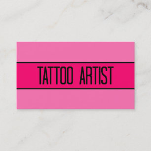 Tattoo Artist Baby och Shock rosa Affärskort Visitkort