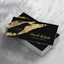 Tattoo Artist Black Kråka Modern Guld-penseldrag