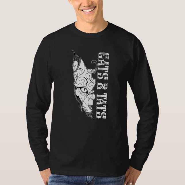 Tattoo Artist Cat  2 T Shirt (Framsida)