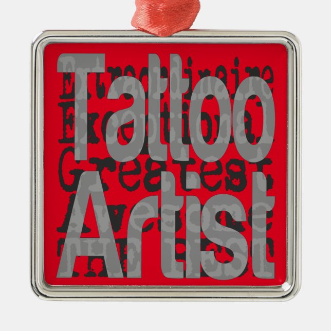 Tattoo Artist Extraordinaire Julgransprydnad Metall (Framsidan)