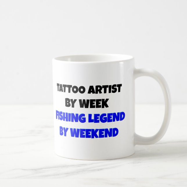 Tattoo Artist Fishing Legend Kaffemugg (Höger)