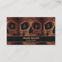 Tattoo Artist Gothic Brown Skull Black Background