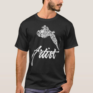 Tattoo Artist Italics Tattooing Gun T Shirt