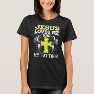 Tattoo Artist Jesus Kärlek mig och mina tatueringa T Shirt