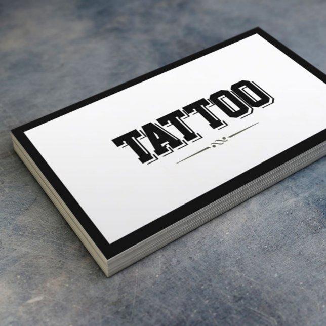 Tattoo Artist minimalist Modern fet Gräns Visitkort (Skapare uppladdad)