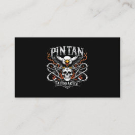 Tattoo Artist Professionell Body Art Salon Shop Visitkort