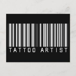 Tattoo Artist Pub Code Vykort