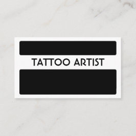 Tattoo Artist simple black white affärskorts Visitkort