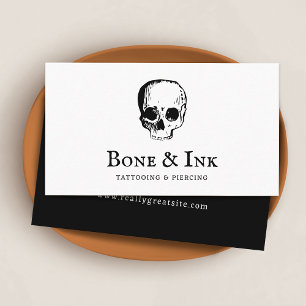 Tattoo Artist Skull Visitkort