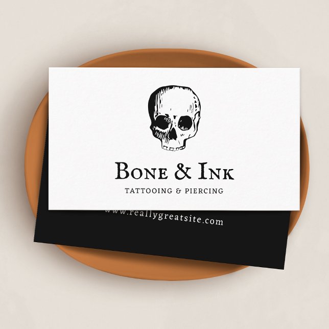 Tattoo Artist Skull Visitkort (Skapare uppladdad)