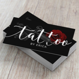 Tattoo Artist Tattoo Gun & Ro Typography Visitkort