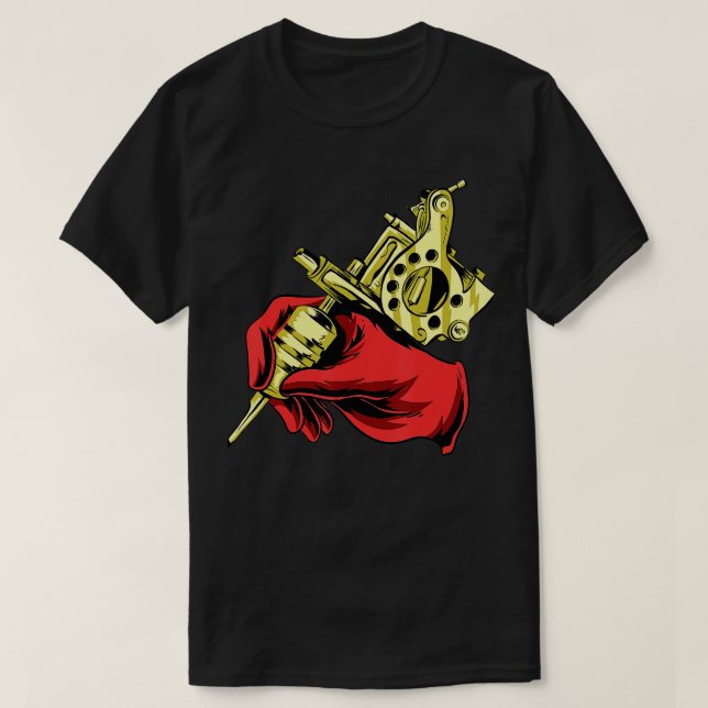 Tattoo Artist Tattooist Bläck Master Maskin Inking T Shirt (Design framsida)