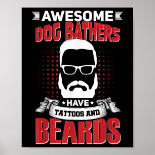 Tattoo Beard för arbetsmedarbetare i fantastisk Hu Poster