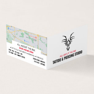 Tattoo & Body Piercing Studio, Möte Visitkort