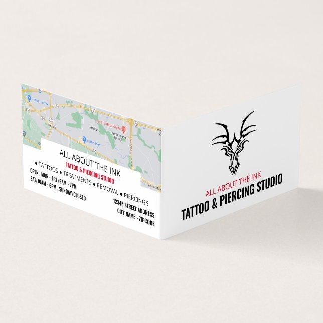 Tattoo & Body Piercing Studio, Möte Visitkort (Utsida)