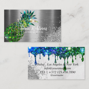 TATTOO Borttagning Glitter Gnistrande Affärs Kort
