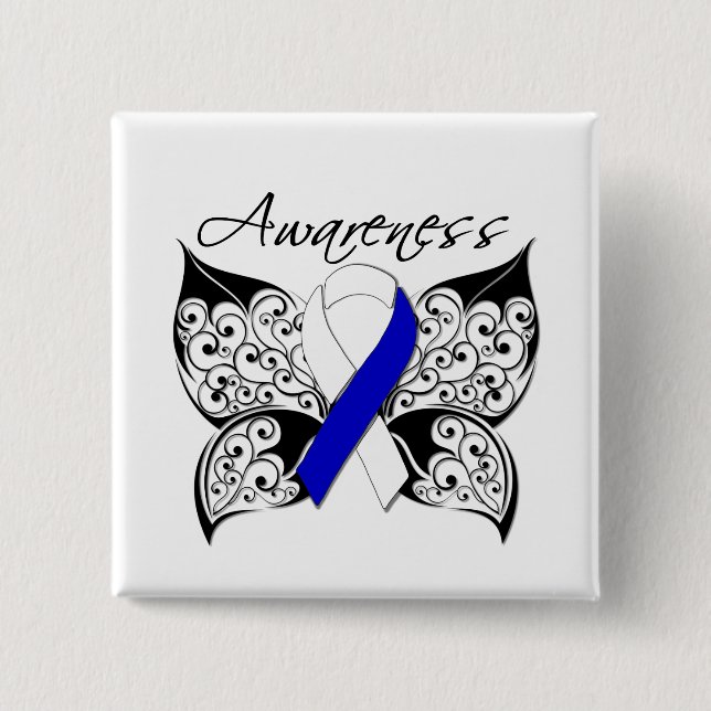 Tattoo Butterfly Awareness - ALS Disease Knapp (Framsida)