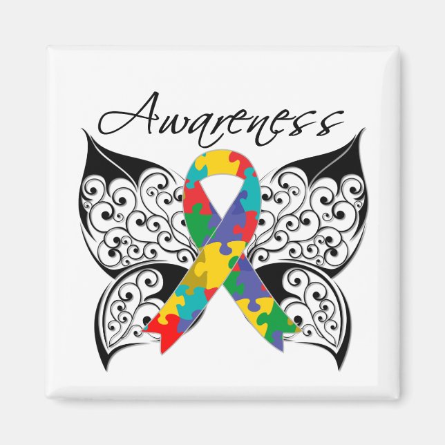 Tattoo Butterfly Awareness - Autism Magnet (Framsidan)