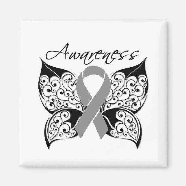 Tattoo Butterfly Awareness - Brain Cancer Magnet (Framsidan)