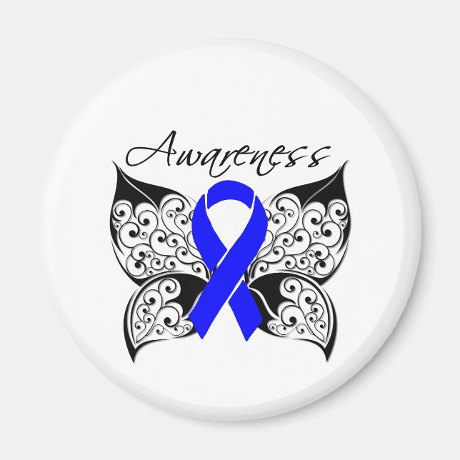 Tattoo Butterfly Awareness - Colon Cancer Magnet (Framsidan)
