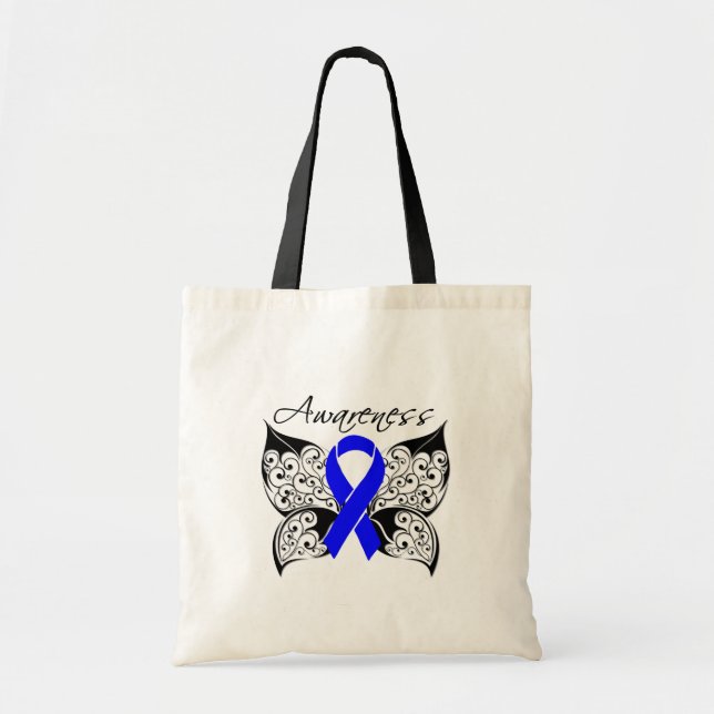 Tattoo Butterfly Awareness - Colon Cancer Tygkasse (Framsidan)