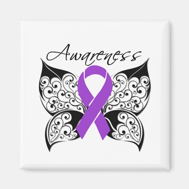 Tattoo Butterfly Awareness - Fibromyalgia Magnet (Framsidan)