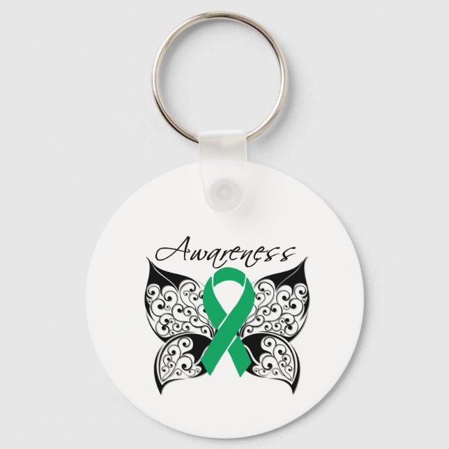 Tattoo Butterfly Awareness - Liver Cancer Nyckelring (Framsida)
