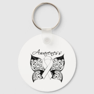 Tattoo Butterfly Awareness - Lung Cancer Nyckelring