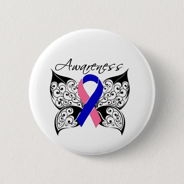 Tattoo Butterfly Awareness - Male Breast Cancer Knapp (Framsida)