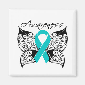 Tattoo Butterfly Awareness - Ovarian Cancer Magnet