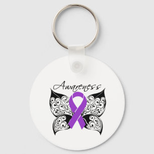 Tattoo Butterfly Awareness - Pancreatic Cancer Nyckelring