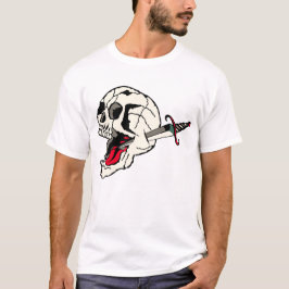 Tattoo crane transperce dague tete de mort old sch t shirt