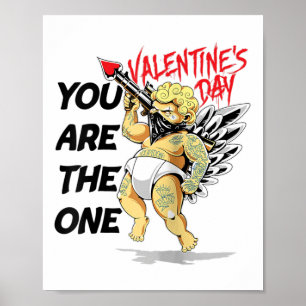 Tattoo Cupid Kärlek, Girlkompis, Bröllop-årsdagen Poster