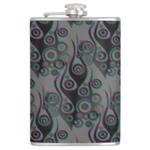 Tattoo flames & circles mönster + din backgr. fickplunta