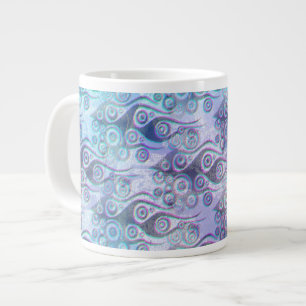 Tattoo flames & circles mönster + din backgr. jumbo mugg