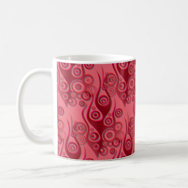 Tattoo flames & circles mönster + din backgr. kaffemugg (Vänster)