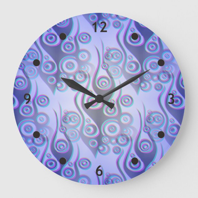 Tattoo flames & circles mönster + din backgr. stor klocka (Framsida)