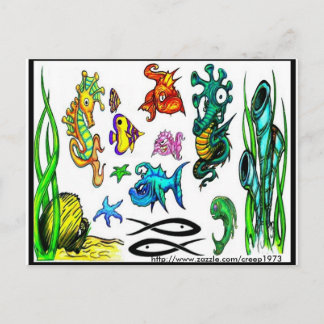 Tattoo Flash-vykort Vykort