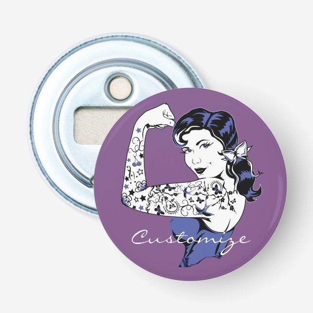 Tattoo Girl Arm Up Thunder_Cove Flasköppnare (Framsidan)