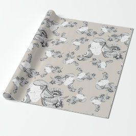 Tattoo Girl Black and White Presentpapper